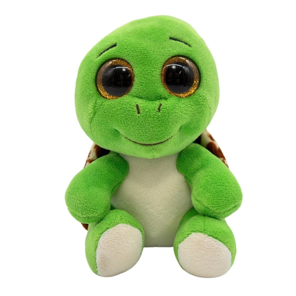 Ty Beanie Boos Turbo Green Sea Turtle 6" Plush Stuffed Animal Toy Glitter Eyes